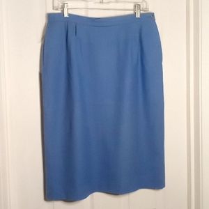 wool Pendleton straight skirt VTG 14 Blue